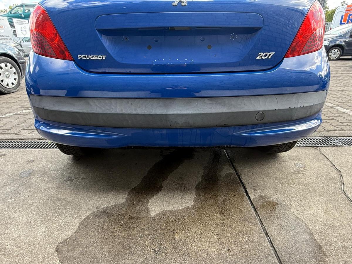 Peugeot 207 original Stoßstange Stoßfänger hinten EGJ Blau Santorin BJ07
